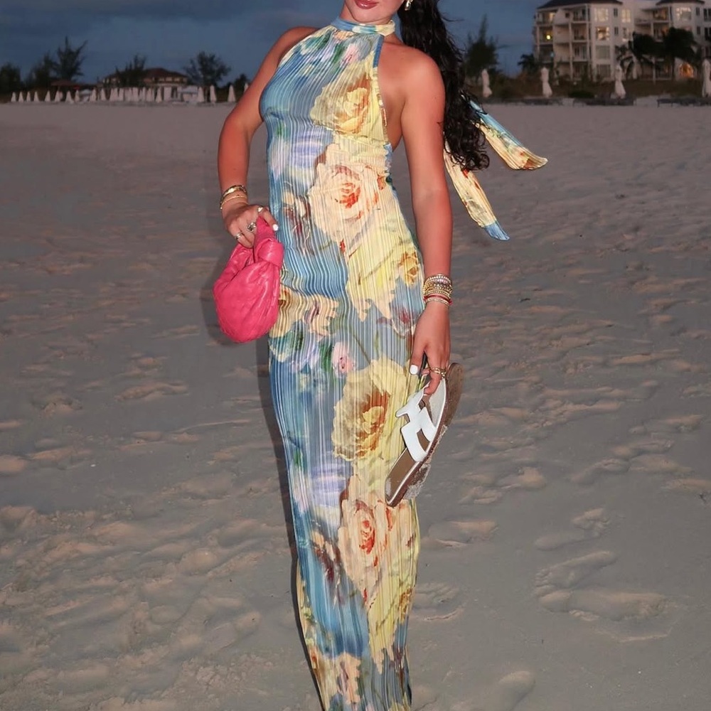 PLT maxi halter dress